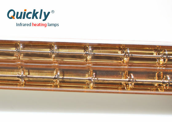 Gold Coating Twin Tube Short Wave IR Heater For Flaring Machine